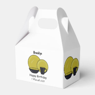 Tableware set cartoon illustration favour box
