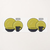Tableware set cartoon illustration