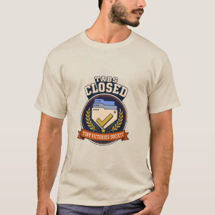 Tabs Closed Retro Browser Humour Badge T-Shirt