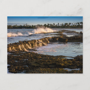 Tabuba Beach: Breaking Waves On The Reefs Postcard