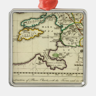 Tabularum geographicarum specimen World Map Metal Tree Decoration