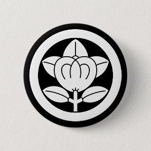 Tachibana in a circle (Rokutsuwari Drawing) 6 Cm Round Badge