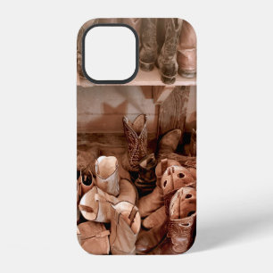 Tack Room full of Well Worn Cowboy Bootsboots,cowb iPhone 12 Case