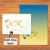 Tack swedish language thank you gold
