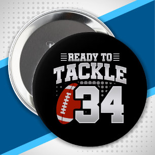 Tackle 34th Birthday 34 Years Couples Anniversary 10 Cm Round Badge