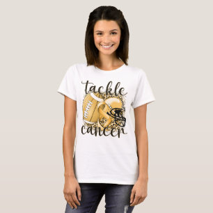 Tackle Appendix Cancer Football Themed T-Shirt