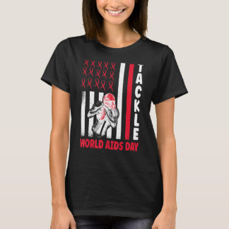 Tackle Awareness Shirt Red Ribbon Hiv Aids Awarene