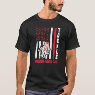 Tackle Awareness Shirt Red Ribbon Hiv Aids Awarene