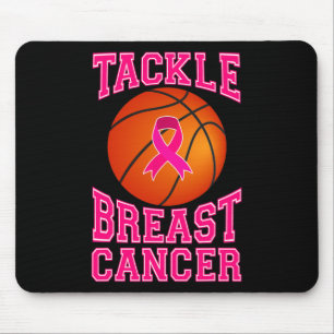 Tackle Basketball Pink Ribbon Breast Cancer Awaren Mouse Pad
