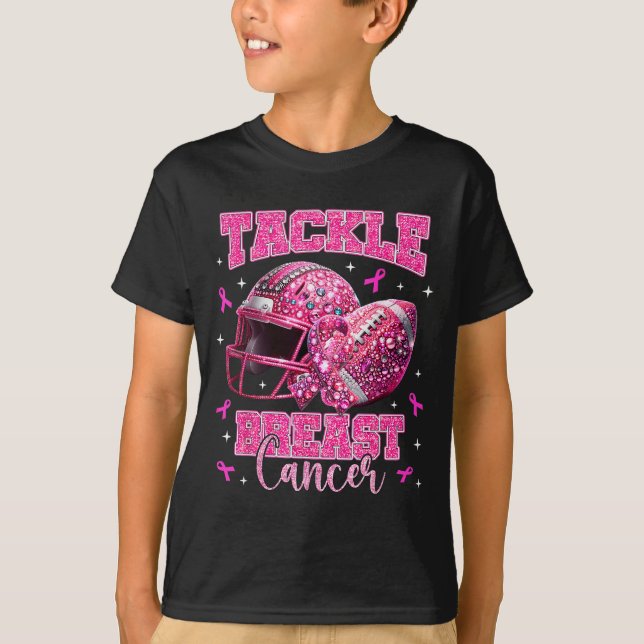 Tackle Breast Cancer Awareness American Football N T-Shirt (Front)