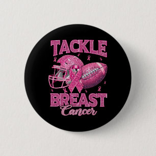 Tackle Breast Cancer Awareness American Football P 6 Cm Round Badge