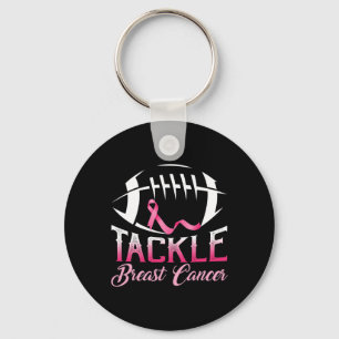 Tackle Breast Cancer Awareness American Football P Key Ring