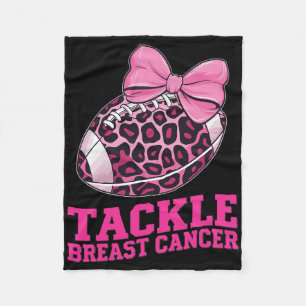 Tackle Breast Cancer Awareness American Football W Fleece Blanket