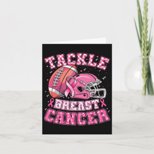 Tackle Breast Cancer Awareness American Footll Men Card