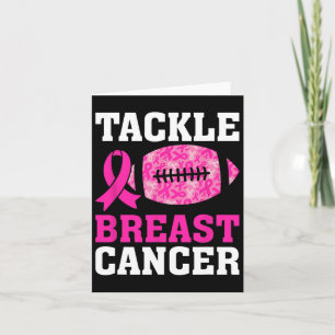 Tackle Breast Cancer Awareness Fighting American F Card