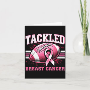 Tackle Breast Cancer Awareness Football Boys Men Card