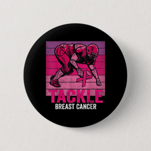 Tackle Breast Cancer Awareness Football Breast 6 Cm Round Badge