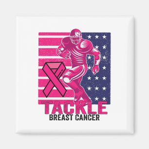 Tackle Breast Cancer Awareness Footbyll Breast Can Magnet