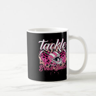Tackle Breast Cancer Awareness Footll Helmet Pink Coffee Mug
