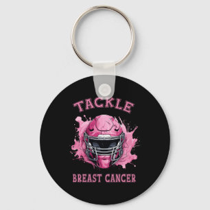 Tackle Breast Cancer Awareness Footll Women Pink G Key Ring