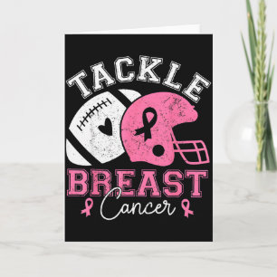 Tackle Breast Cancer Awareness Pink Ribbon America Card