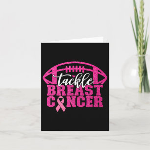 Tackle Breast Cancer Awareness Pink Ribbon America Card