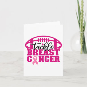 Tackle Breast Cancer Awareness Pink Ribbon America Card