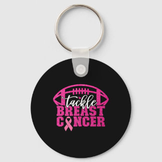 Tackle Breast Cancer Awareness Pink Ribbon America Key Ring
