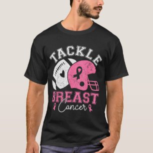 Tackle Breast Cancer Awareness Pink Ribbon America T-Shirt