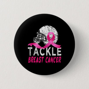 Tackle Breast Cancer Awareness Survivor Football O 6 Cm Round Badge