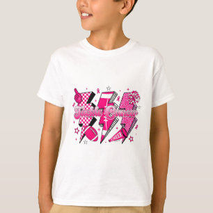 Tackle Breast Cancer Lightning Bolt Awareness Foot T-Shirt