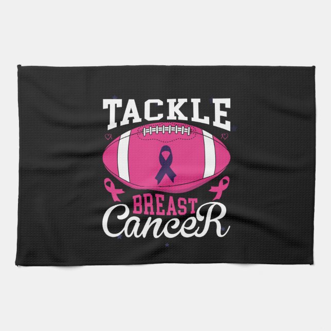 tackle breast cancer tea towel (Horizontal)