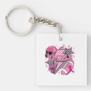 🏈 Tackle Cancer Awareness Design Key Ring