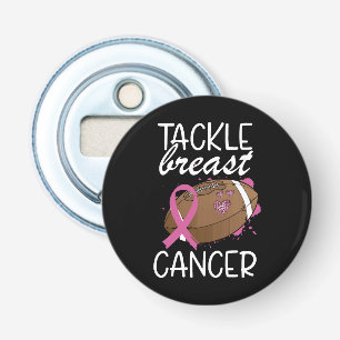 Tackle Cancer Breast Cancer Awareness Ribbon  Bottle Opener