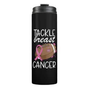 Tackle Cancer Breast Cancer Awareness Ribbon  Thermal Tumbler