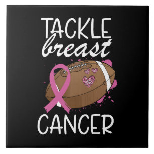 Tackle Cancer Breast Cancer Awareness Ribbon  Tile