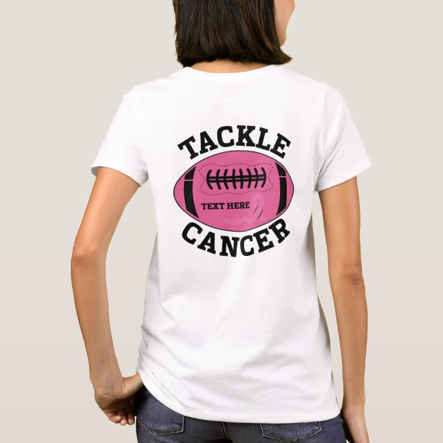Tackle cancer Png, In October We Wear Pink Png, Fo T-Shirt (Back)