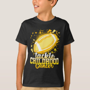 Tackle Childhood Cancer Football Childhood Cancer T-Shirt