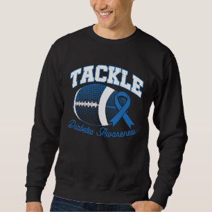 Tackle Diabetes Awareness Blue Ribbon Type 1 Survi Sweatshirt