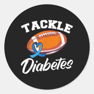 Tackle Diabetes T1d Warrior Diabetes Awareness Classic Round Sticker