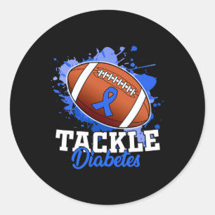 Tackle Diabetic Blue Diabetes Type 1 Awareness War Classic Round Sticker