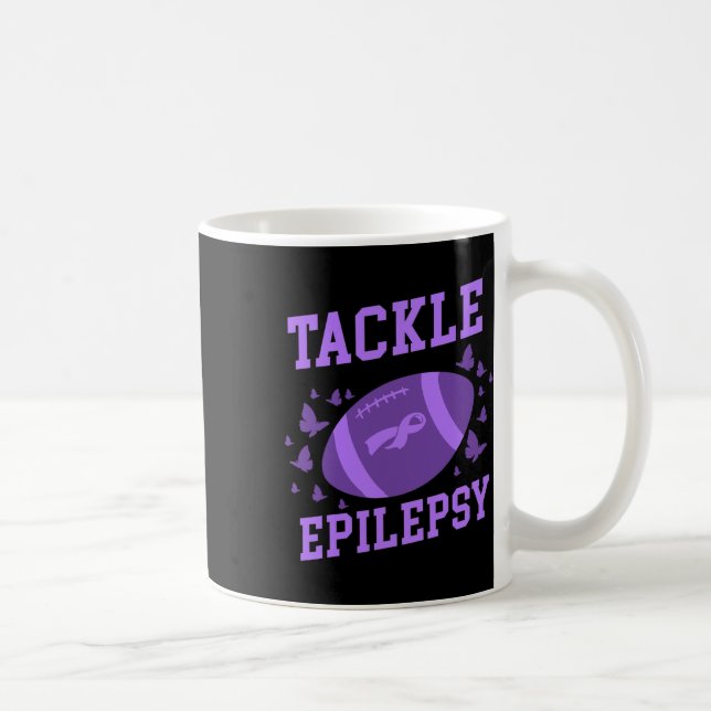 Tackle Epilepsy Footbyll Epilepsy Awareness  Coffee Mug (Right)