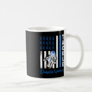 Tackle Flag USA Diabetic Blue Diabetes Type 1 Awar Coffee Mug
