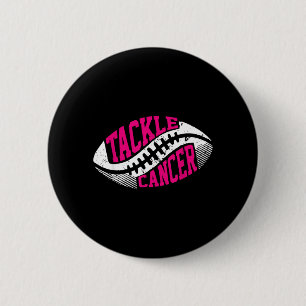 Tackle Football Ball nk Ribbon Breast Cancer 6 Cm Round Badge