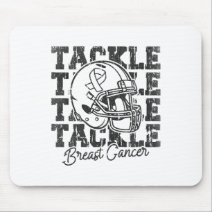 Tackle Football Breast Cancer Awareness Fighter &a Mouse Pad