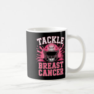 Tackle Football Breast Cancer Awareness Nk Ribbon Coffee Mug