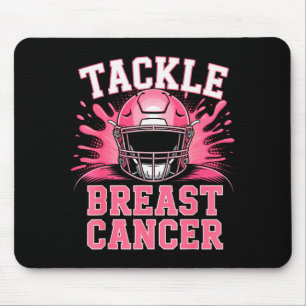 Tackle Football Breast Cancer Awareness Nk Ribbon  Mouse Pad