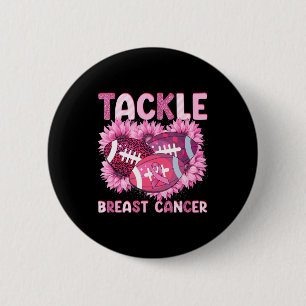 Tackle Football Cancer Pink Ribbon Breast Cancer A 6 Cm Round Badge
