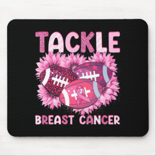 Tackle Football Cancer Pink Ribbon Breast Cancer A Mouse Pad