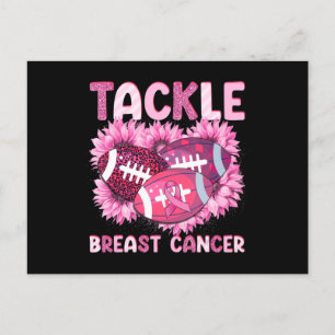 Tackle Football Cancer Pink Ribbon Breast Cancer A Postcard